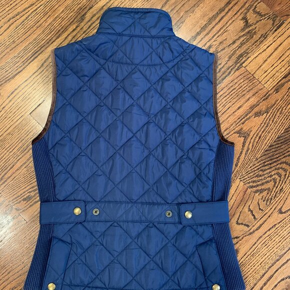 Ralph Lauren Sport Navy Blue County Riders Jockey Club Quilted Vest S/P - Picture 3 of 4